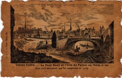 Carte postale ancienne Vue du Pont-Neuf et de l'Isle du Palais
                                                                     à Paris 1er
                                