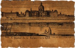 Carte postale ancienne Vieux Paris Hopital de la Salpetriere
                                