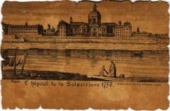 Carte postale ancienne Vieux Paris Hopital de la Salpetriere
                                
