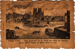 Vieux Paris vue generale isle du Palais -
													75 Paris
												