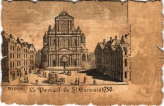 Carte postale ancienne Ancien Paris - Le Portail de Saint-Servais
                                                                     à Paris 1er
                                