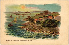 Marseille Pointe de Malmousque et les Iles - Litho à Marseille