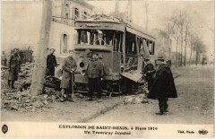 Paris Explosion de Saint-Denis 1916 un tramway