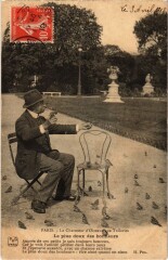 Paris Petits Metiers Le charmeur d'oiseaux aux Tuileries