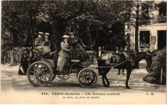 Paris Les femmes cocher au Bois Transport