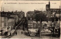 Montferrand Rue de la Fontaine et l'Eglise N.D. France