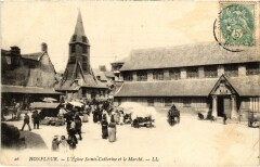 Honfleur L'Eglise Sainte-Catherine et le Marche France à Honfleur