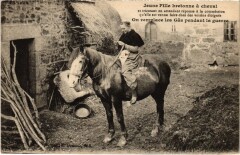 Jeune Fille Bretonne a Cheval - Type
