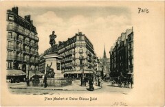 Paris Place Maubert Statue Etienne Dolet Embossed
