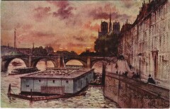 Carte postale ancienne Paris 4e Pont de la Tournelle
                                