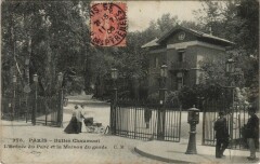 Buttes Chaumont - L'Entrée du Parc et la Maison du garde -
																					75019 Paris 19e
																			
