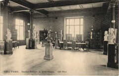 Carte postale ancienne Institut Pasteur, la Bibliothèque
                                                                     à Paris 15e
                                