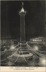 Paris 11e Colonne de la Bastille illuminé
