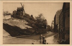 Carte postale ancienne Moulin de la Galette - Rue Lepic
                                                                     à Paris 18e
                                