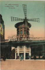Carte postale ancienne Montmartre - Le Moulin Rouge
                                                                     à Paris 9e
                                