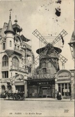 Carte postale ancienne Le Moulin Rouge
                                                                     à Paris 18e
                                