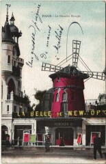 Carte postale ancienne Le Moulin Rouge
                                                                     à Paris 18e
                                