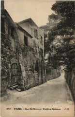 Carte postale ancienne Rue Saint-Vincent - Vieilles Maisons
                                                                     à Paris 18e
                                