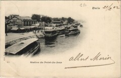 Carte postale ancienne Station du Point-du-Jour
                                                                     à Paris 16e
                                