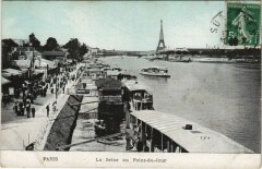 Carte postale ancienne La Seine au Point-du-Jour
                                                                     à Paris 16e
                                