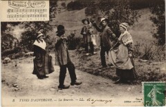 Types d'Auvergne - La Bourree - Folklore -
													03 Allier
												