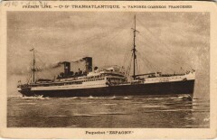 Paquebot Espagne - Cie Gle Transatlantique Ships