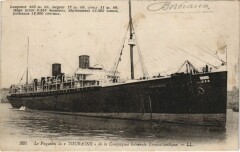 Le Paquebot la Tourane - Cie Gle Transatlantique Ships