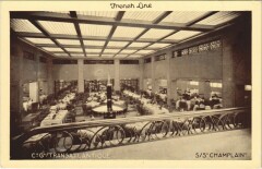 S.S. Champlain - Salle a Manger Cie Gle Transatlantique Ships