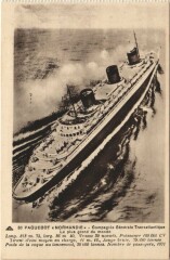 Paquebot Normandie - Cie Gle Transatlantique Ships
