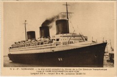 Paquebot Normandie - Cie Gle Transatlantique Ships