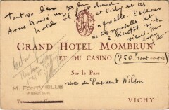 Vichy Grand Hotel Mombrun et du Casino sur le Parc -
																					03200 Vichy
																			
