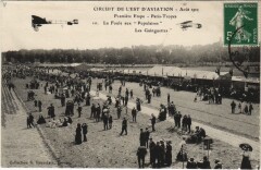 Troyes Circuit de l'Est Aviation 1910 Foule aux populaires à Troyes