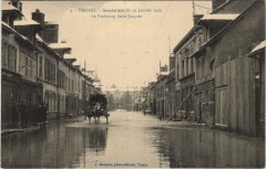 Troyes Inondation 1910 Fg Saint-Jacques à Troyes