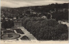 Lisieux Vue a Vol d'Oiseau vers le Jardin Public à Lisieux