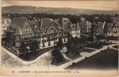Cabourg vue panoramique prise du Grand Hotel à Cabourg