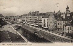Rennes Perspective des Quais à Rennes