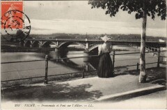 Vichy Promenade et Pont sur l'Allier France à Vichy