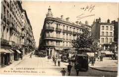 Saint-Etienne-Rue de la République et Place Dorian -
													42 Loire
												