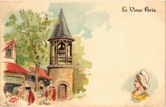 Carte postale ancienne Paris Expo 1900 - Le Vieux Paris Le Pilori
                                                                     à Paris
                                