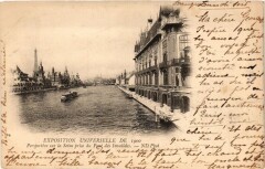 Paris Expo 1900 - Perspective sur la Seine
