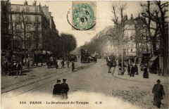 Paris (11e) Le Boulevard du Temple. à Paris 11e