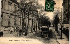 Carte postale ancienne La Rue Belgrand
                                                                     à Paris 20e
                                