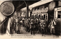 Grève des Cheminots de l'Ouest-Etat - Débarquement des troupes à la gare Montparnasse à Paris 15e