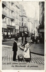 Carte postale ancienne Paris Petits Metiers la marchande de poisson
                                                                     à Paris
                                