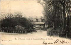Carte postale ancienne Bois de Vincennes - Restaurant du Plateau de Gravelle
                                                                     à Paris 12e
                                