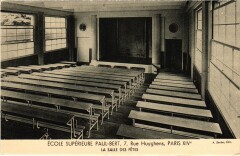 Carte postale ancienne Ecole Supérieure Paul-Bert - La Salle des Fêtes
                                                                     à Paris 14e
                                