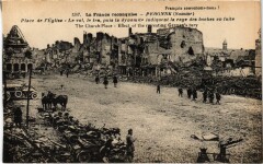 Peronne Place de l'Eglise - Les Ruines