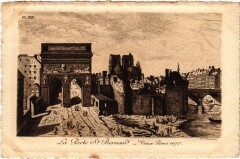 Carte postale ancienne Vieux Paris Porte Saint-Bernard
                                                                     à Paris 5e
                                