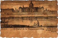 Carte postale ancienne Vieux Paris l'Hopital de la Salpetriere
                                