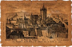 Carte postale ancienne Vieux Paris Tour du Temple
                                